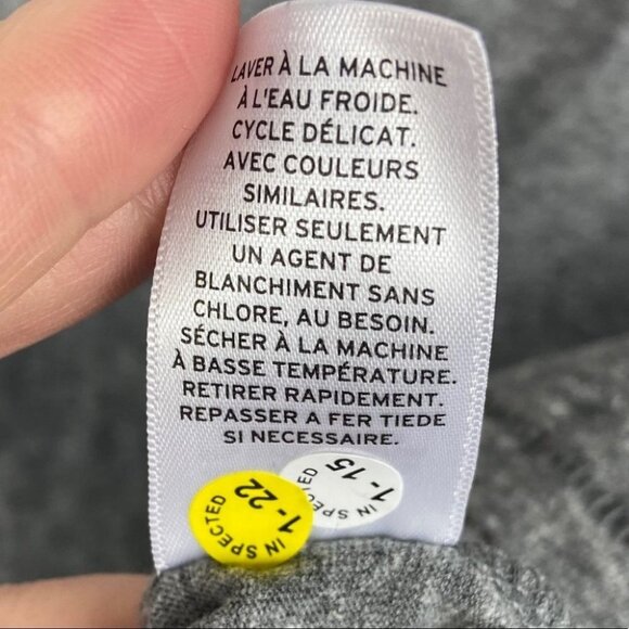 NEW Nordstrom BP V-Neck Short Sleeve Tee Grey Size Large Cotton‎ Cloudy Heather - Picture 6 of 6